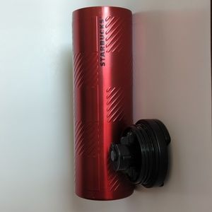 Starbucks 2015 Holiday Insulated Stainless Steel Red Tumbler 16oz Screw Top